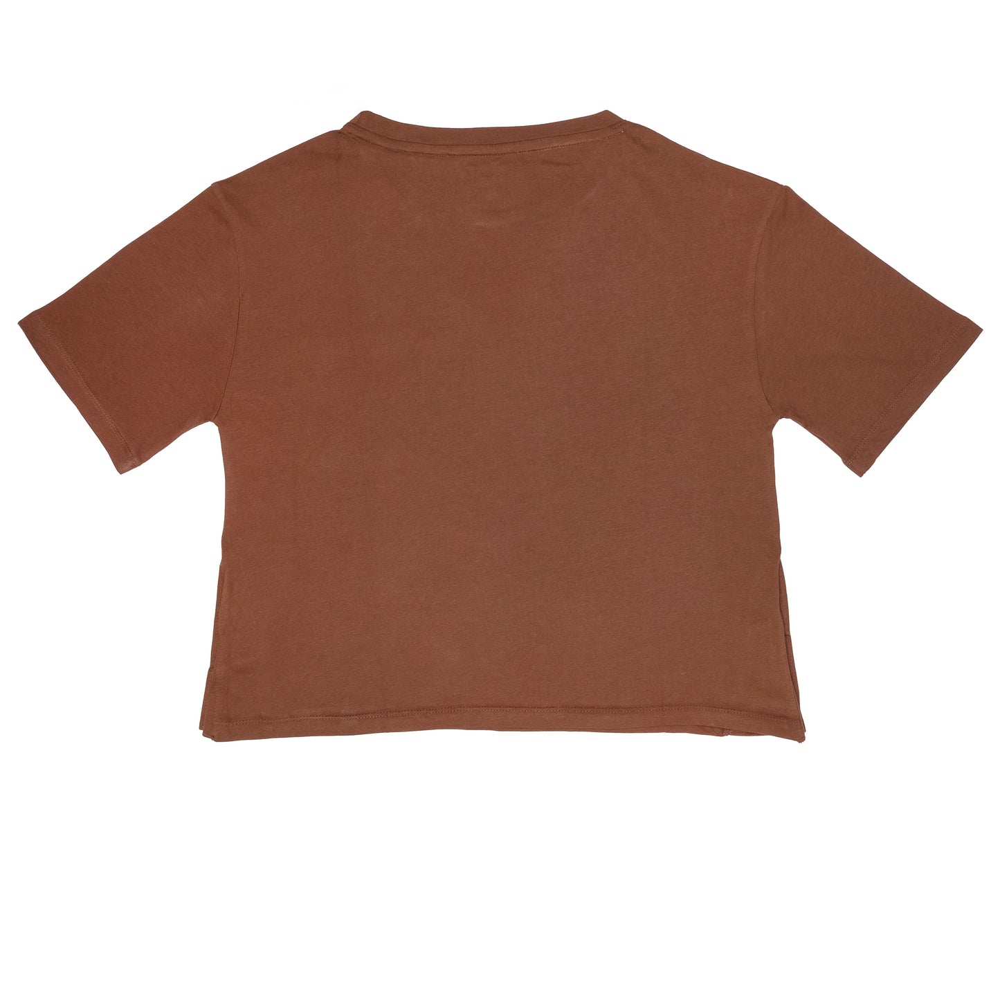 Brown Pocket Tee with Side Snaps
