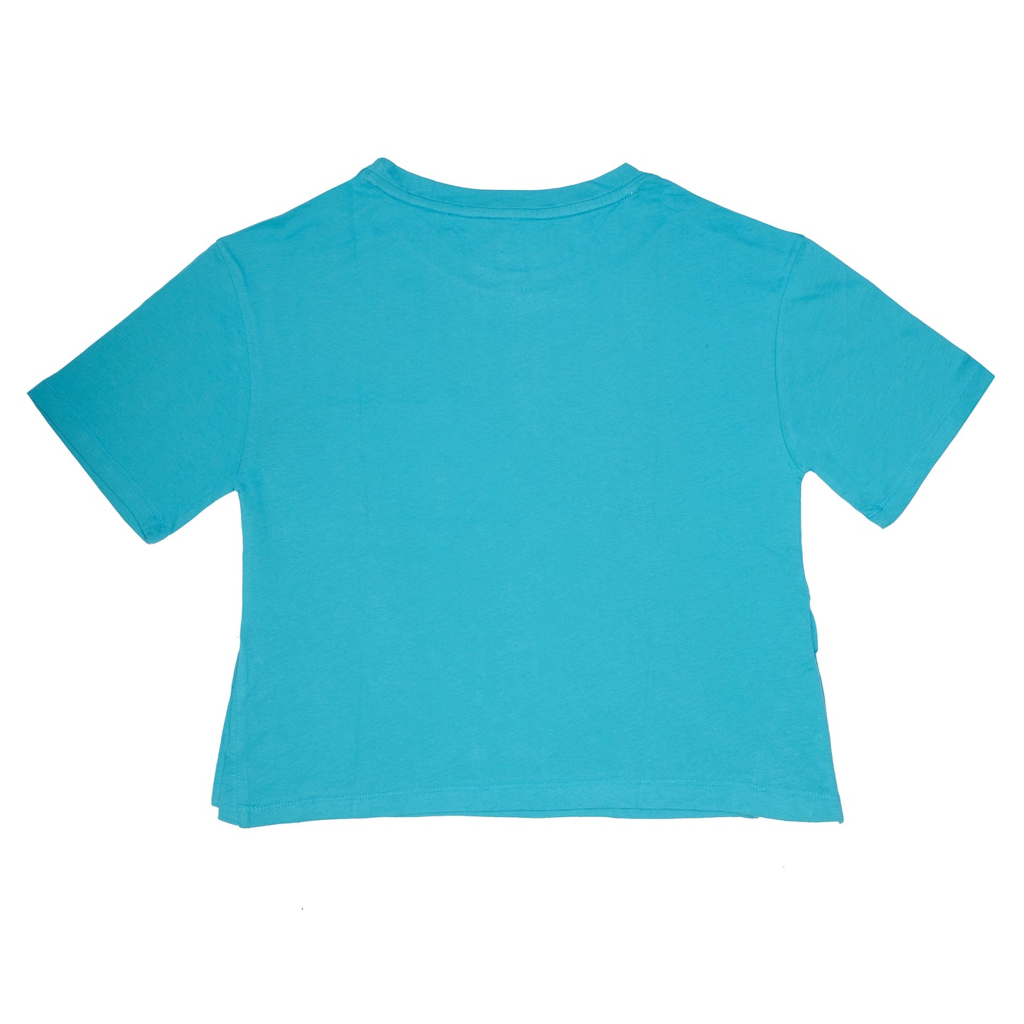 Turquoise Pocket Tee with Side Snaps