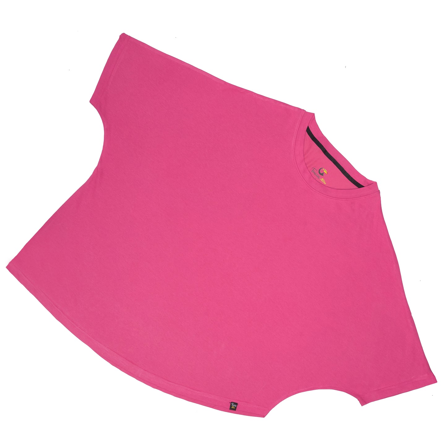Fuchsia Curved Hem Top