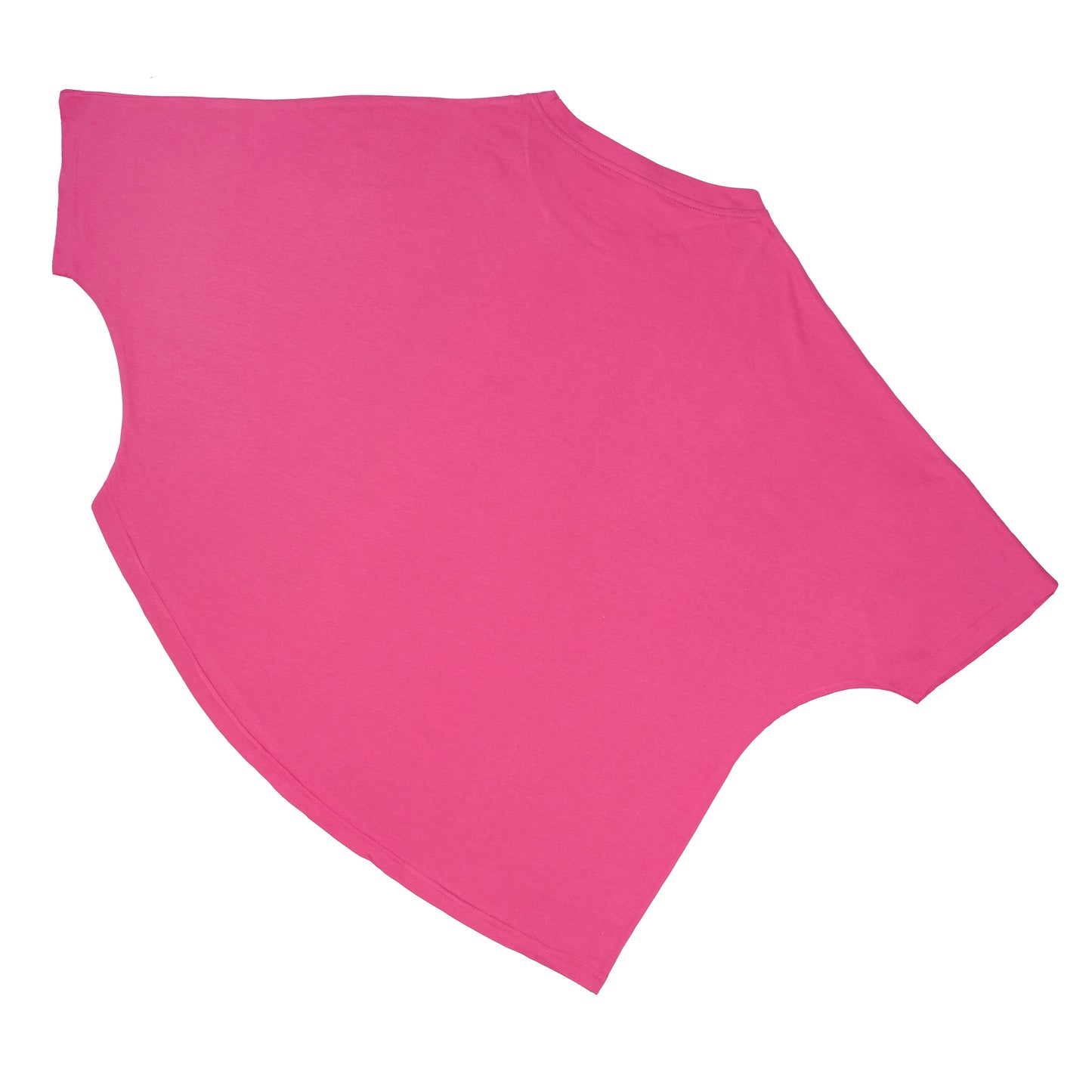 Fuchsia Curved Hem Top
