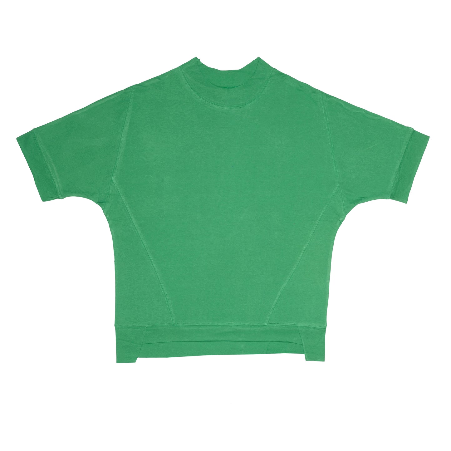 Kelly Green Oversized Mock Neck Tee