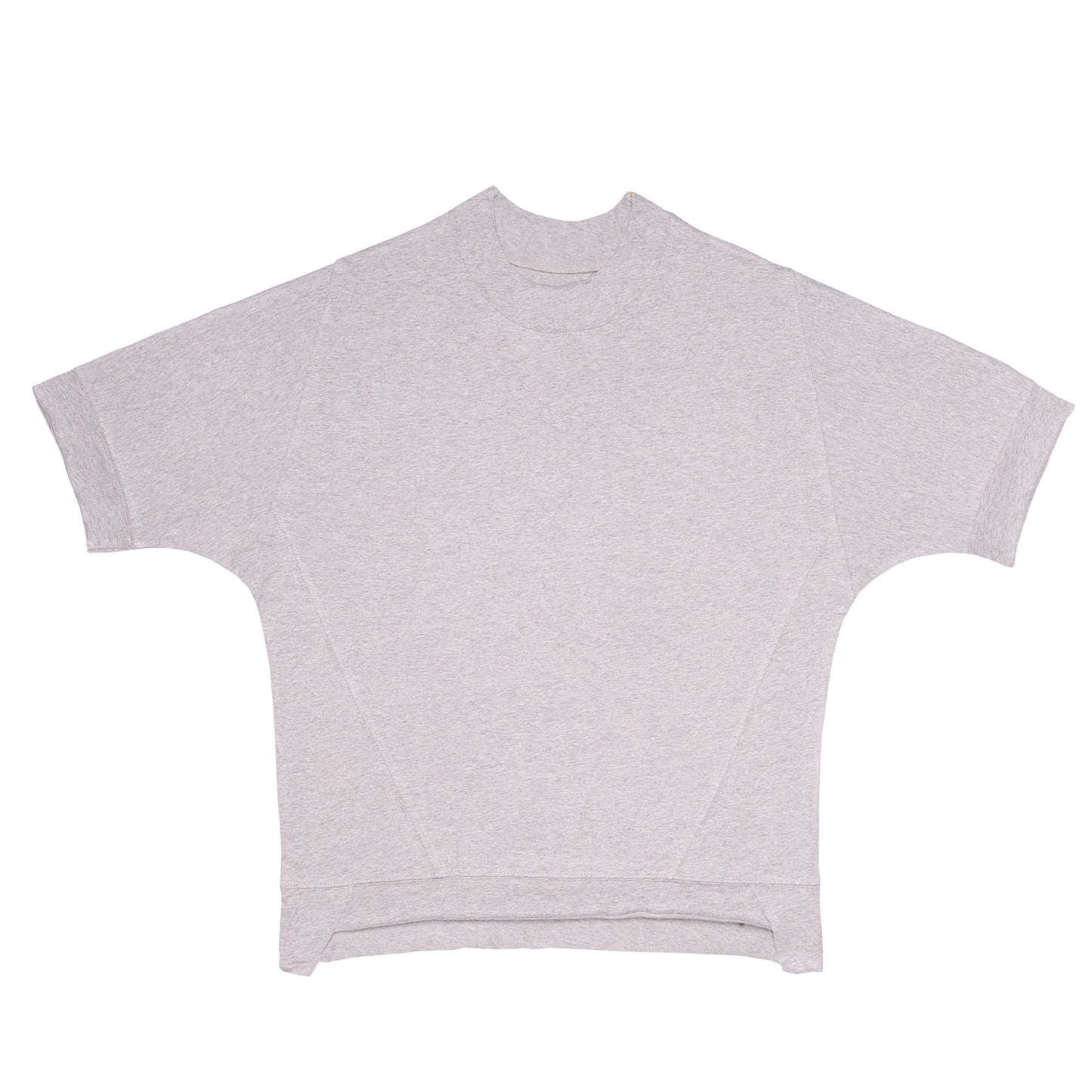 Heather Gray Oversized Mock Neck Top