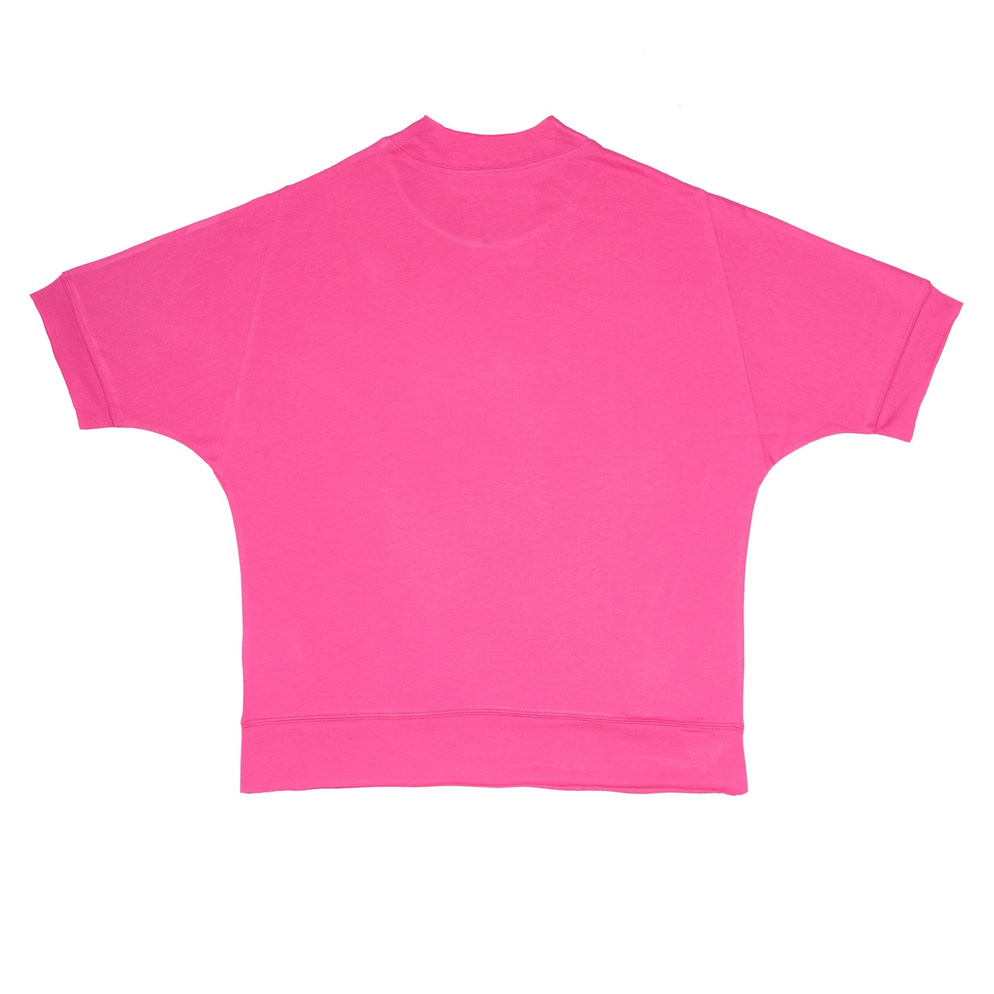 Hot Pink Over Sized Mock Neck Top