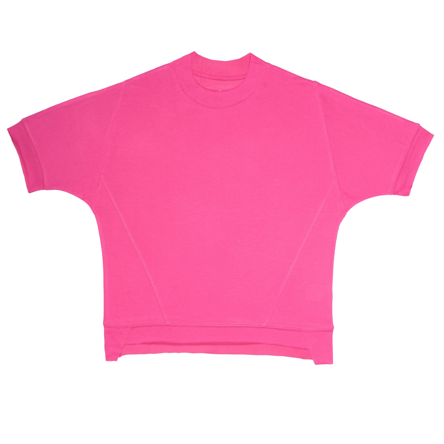 Hot Pink Over Sized Mock Neck Top