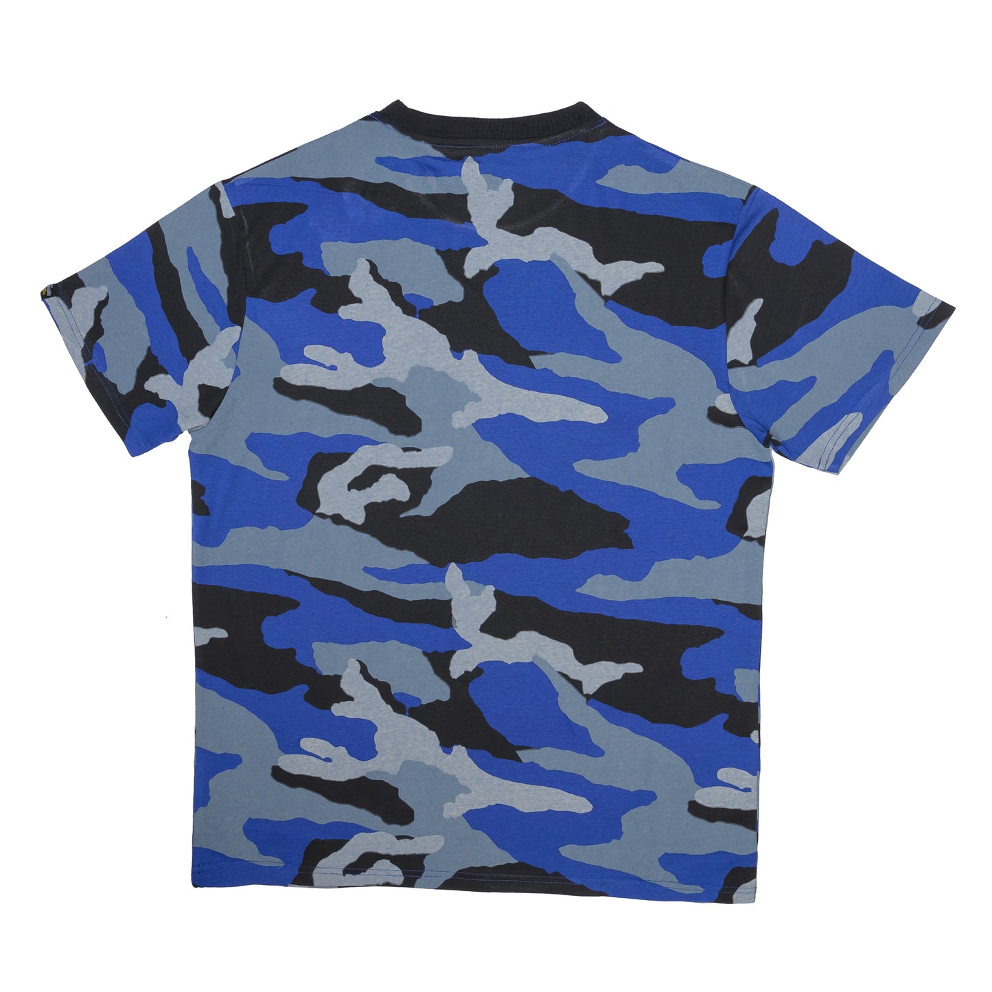 Blue Camo Crew Neck T-Shirt