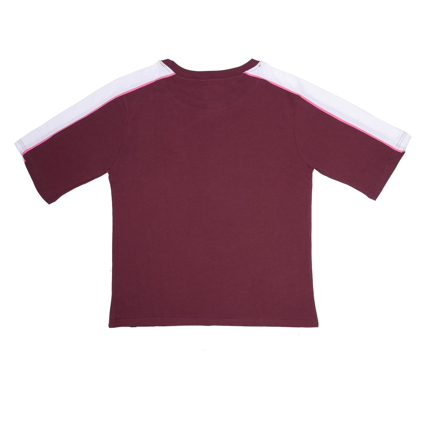 Side Stripe Athletic T-Shirt - Maroon