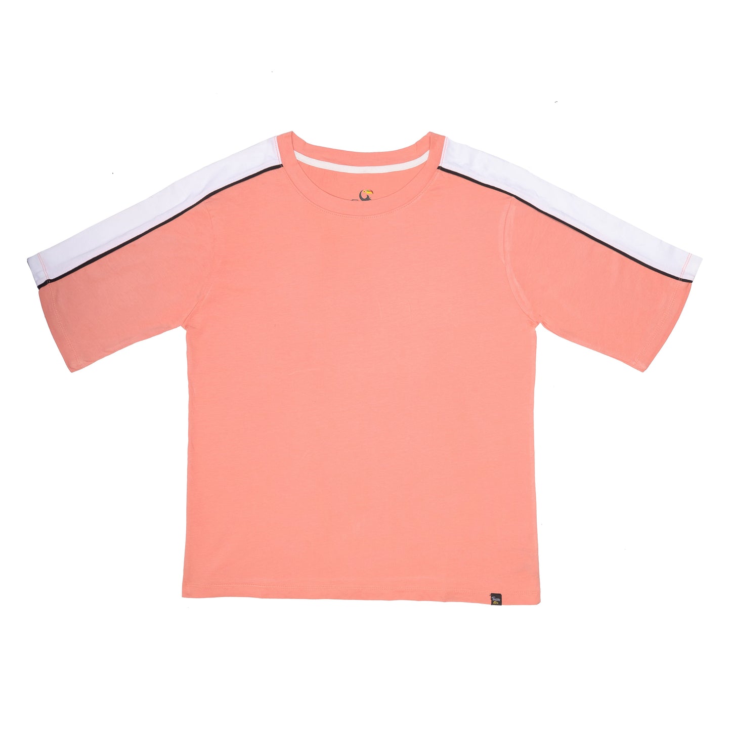 Side Stripe Athletic T-Shirt - Tea Pink