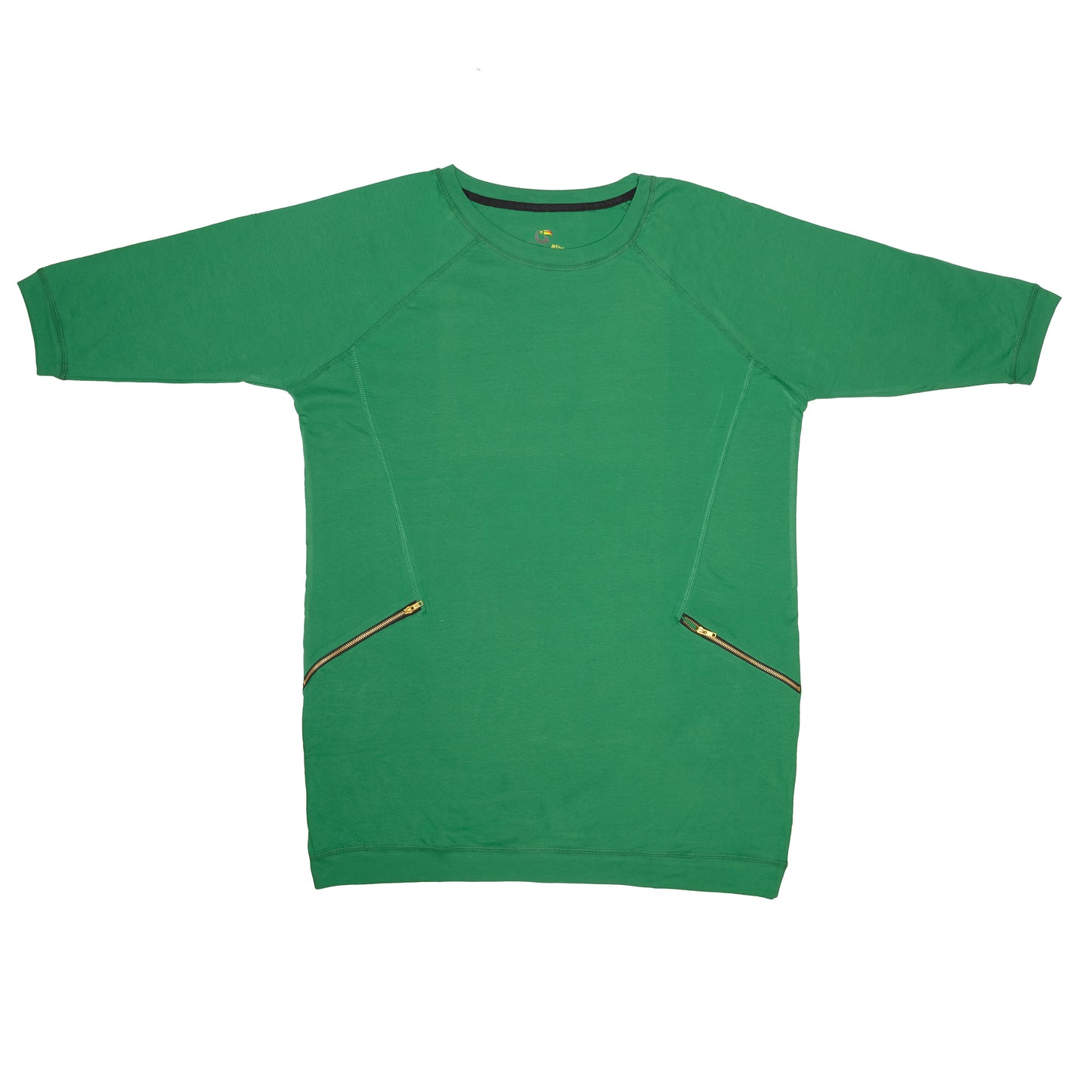 Emerald Raglan Zip Style Tee