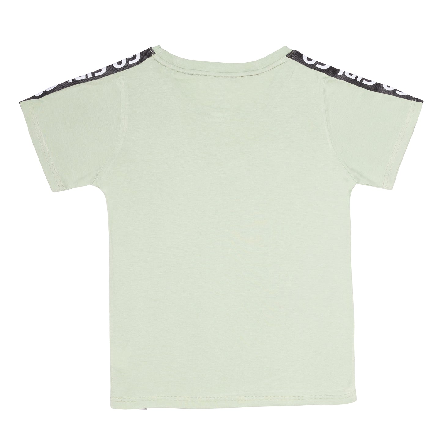 Mint Green Go Girl Stripe Shoulder Tee