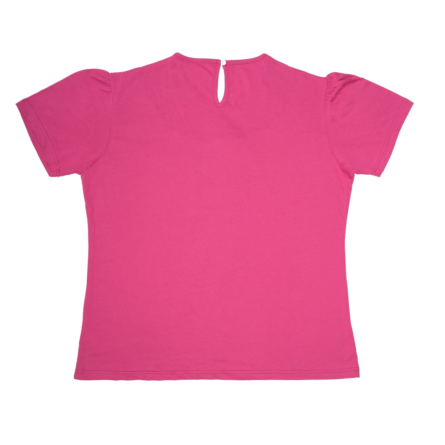 Fuchsia Gathered Yoke Top