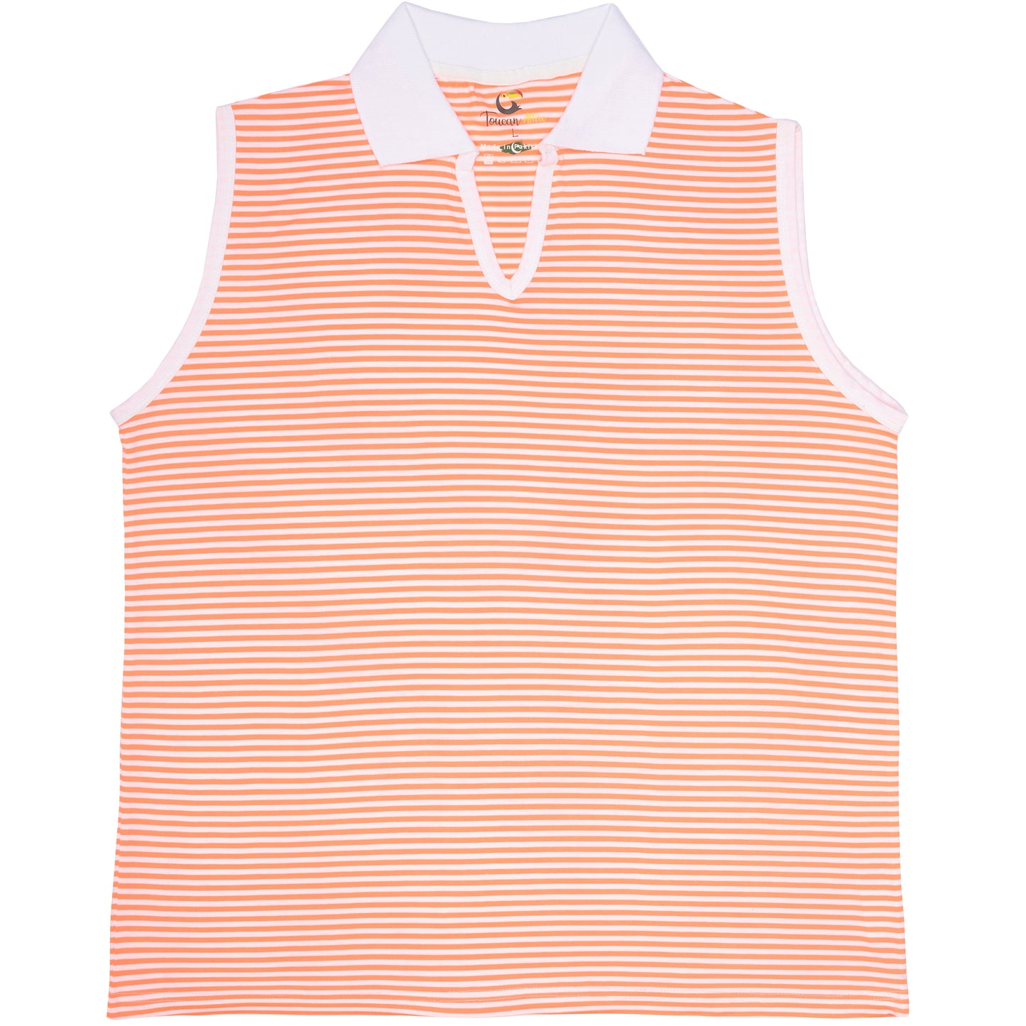 Striped Polo Sleeveless Top