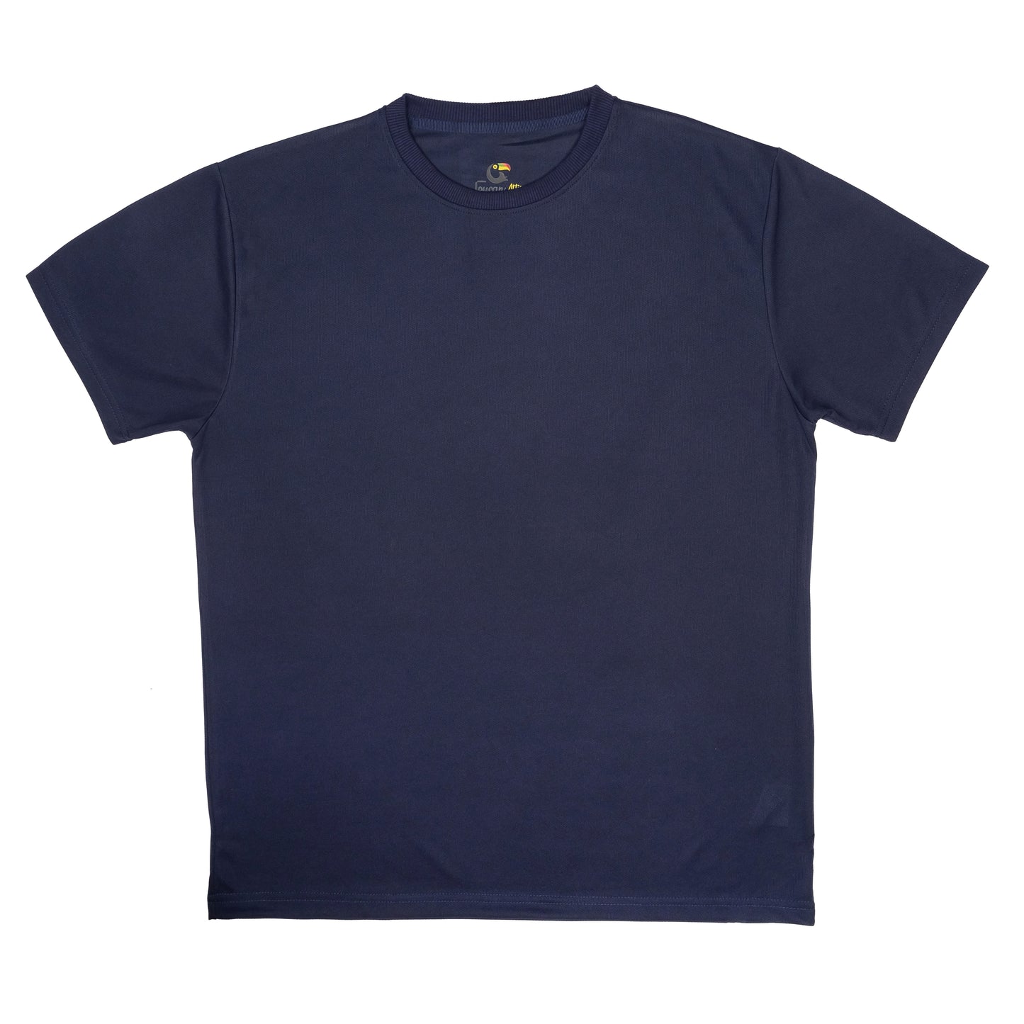 Blue Textured Crew Neck