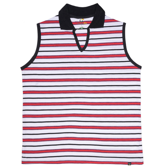Striped Polo Sleeveless Top