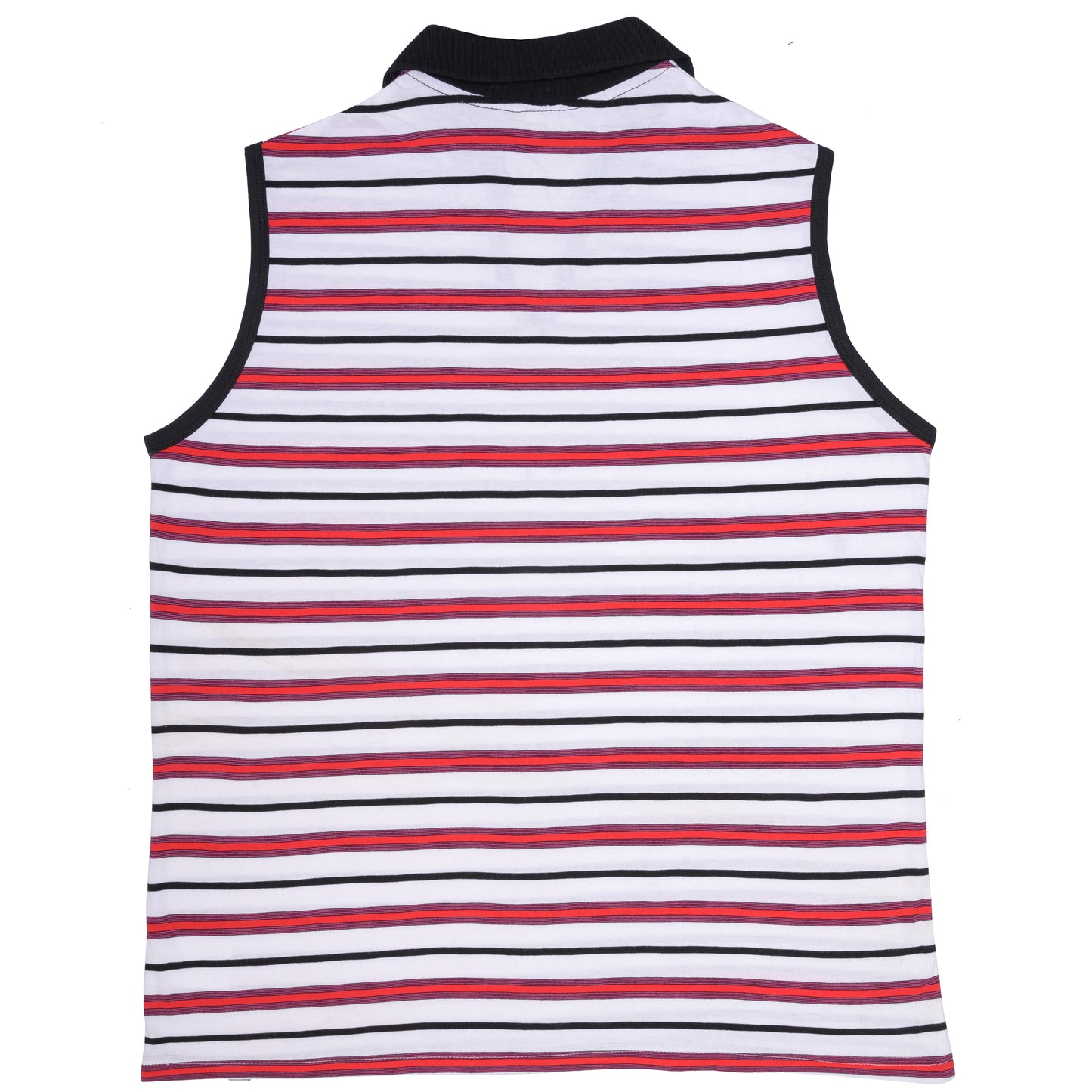 Striped Polo Sleeveless Top