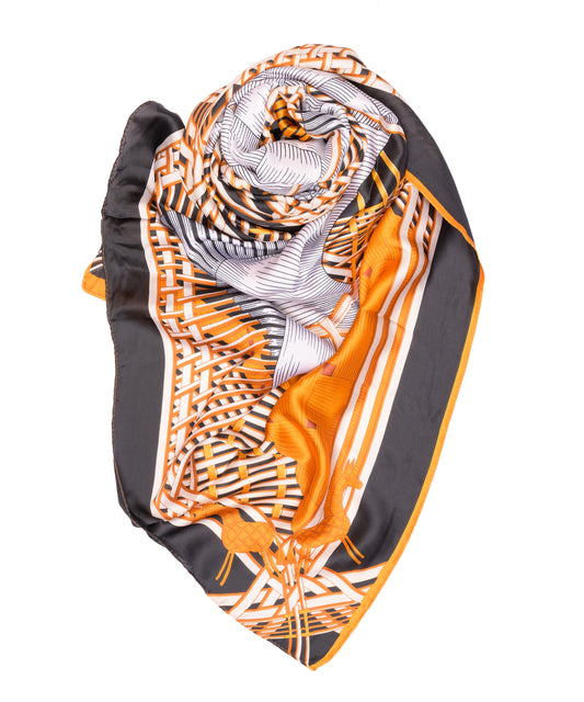 Amber Splash Silk Scarf
