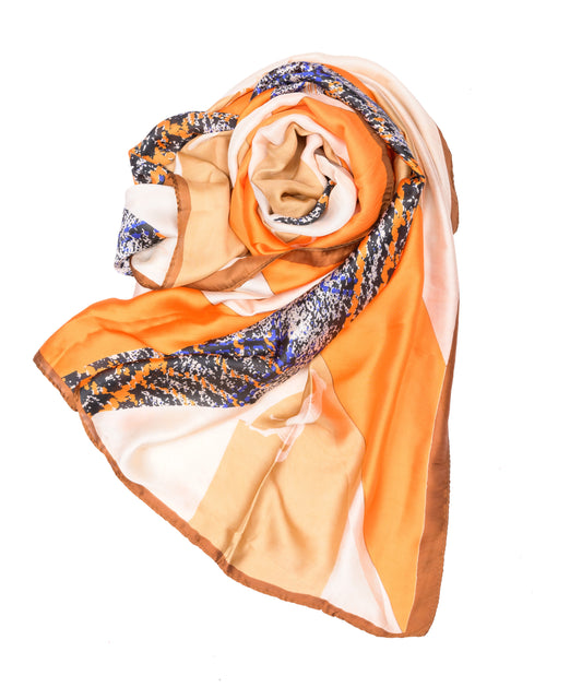 Geometric Maze Silk Scarf