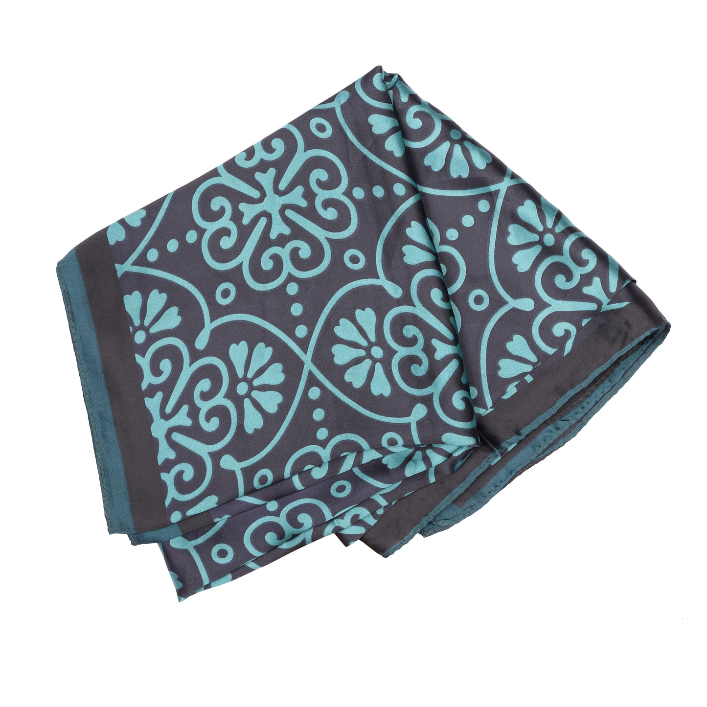 Porcelain Bloom Silk Scarf