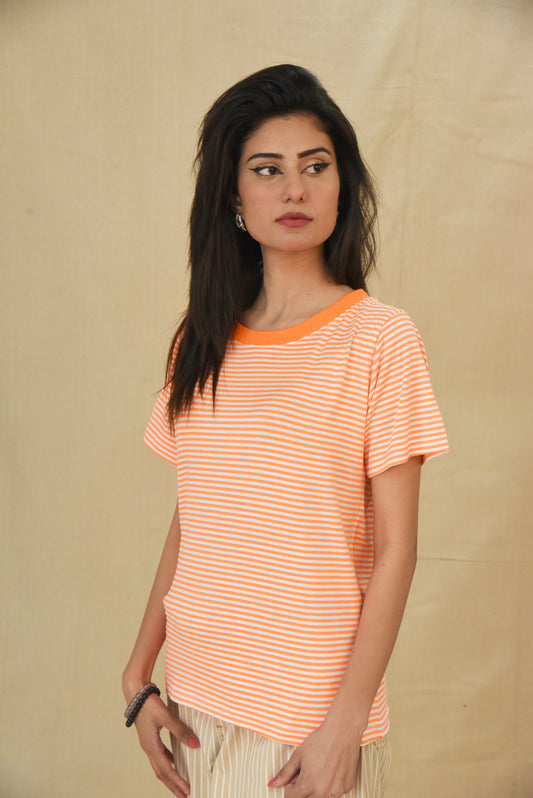 Striped Crew Neck T-Shirt