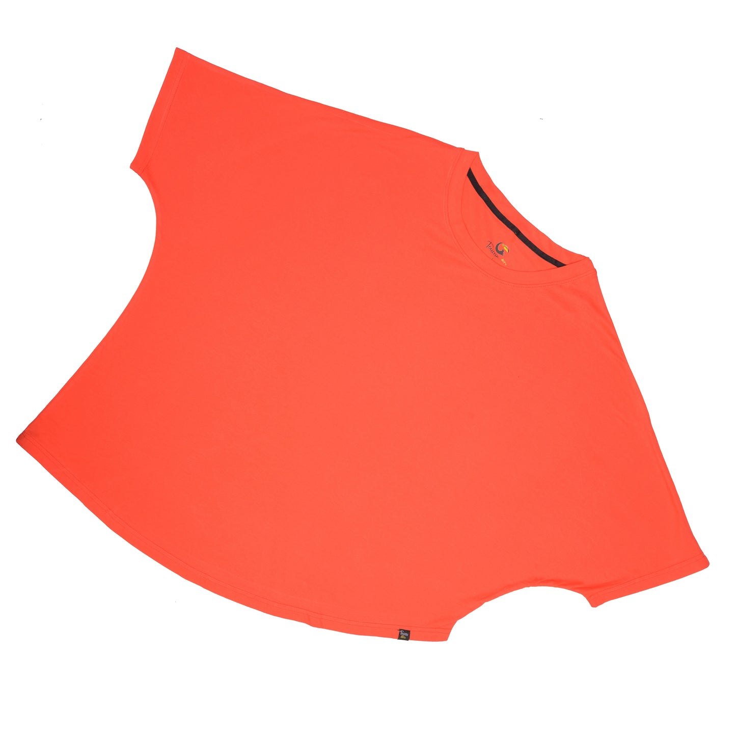 Coral Curved Hem Top