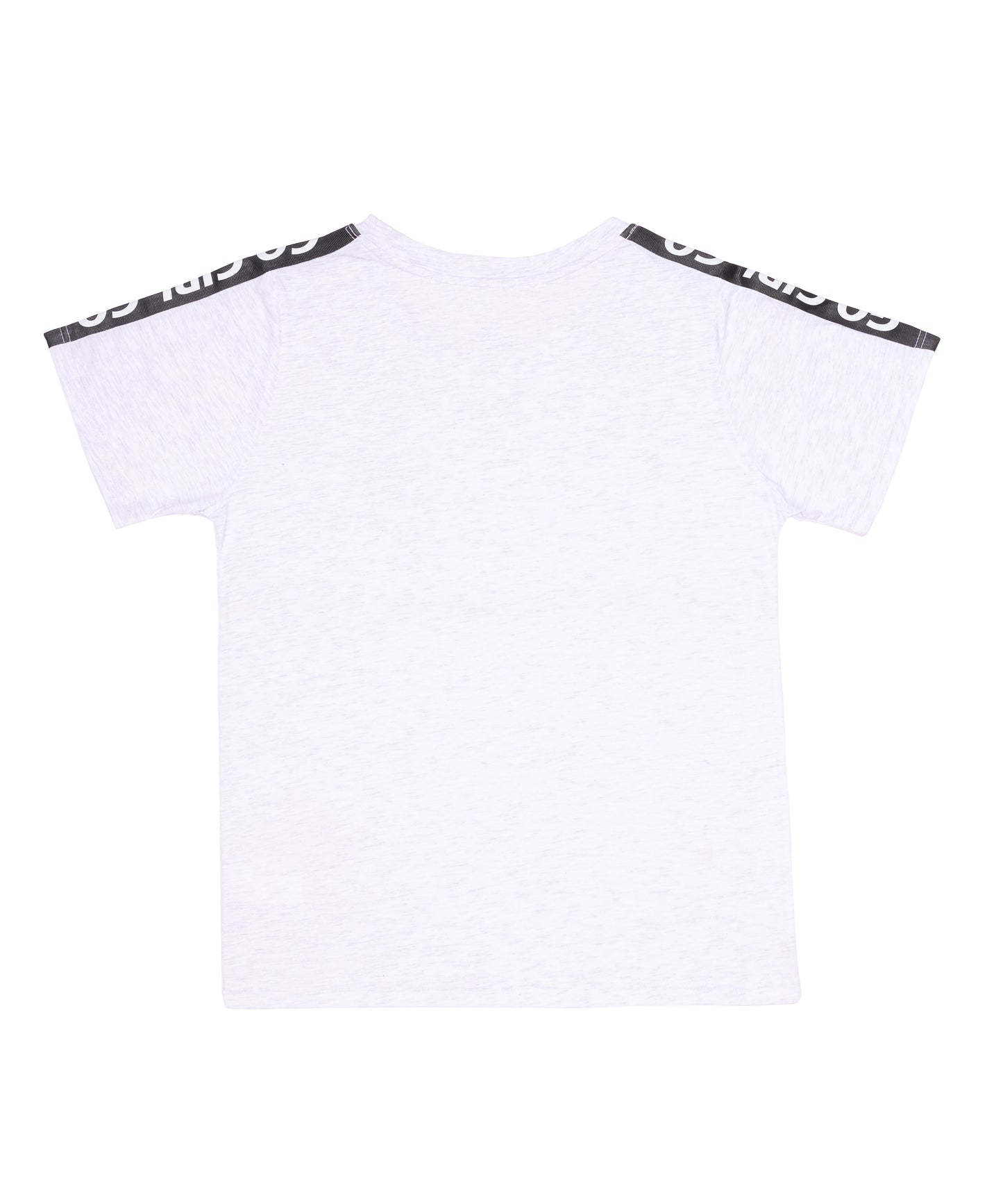 White Go Girl Stripe Shoulder Tee