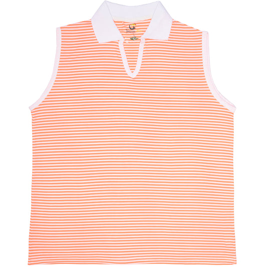 Striped Polo Sleeveless Top